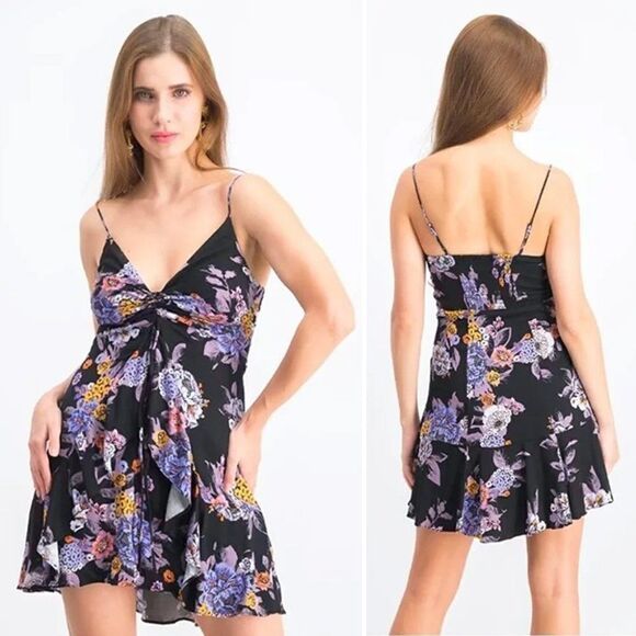 Free People Happy Heart Mini Dress - Purple - Picture 2 of 2